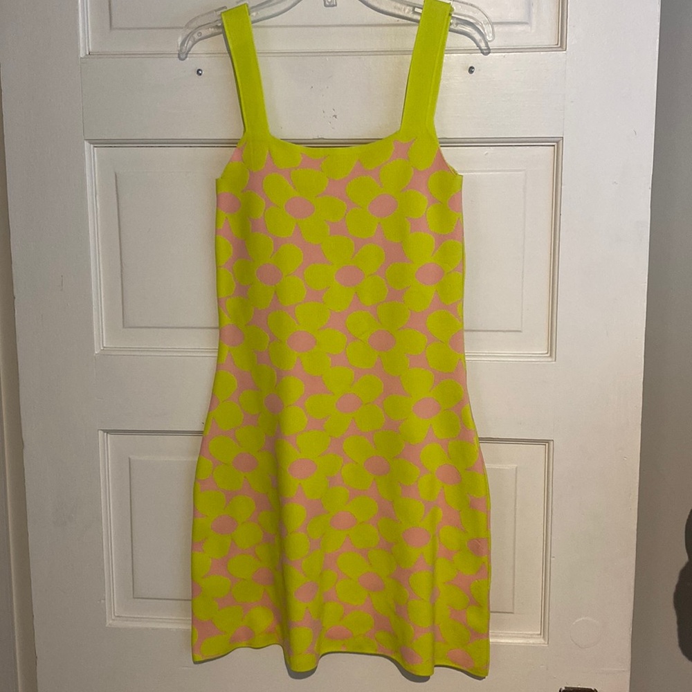 Yellow and pink floral Zara dress